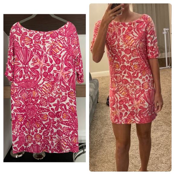 Lilly Pulitzer Marlowe Dress In Valentine Seashell - Picture 1 of 7